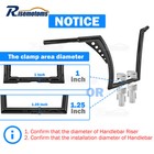 2  Tall 1 25  Mount Gloss Black Hefty Handlebar Risers top Clamp Kit For Harley