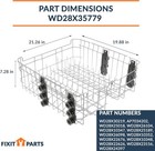 New Oem Genuine Ge Dishwasher Upper Rack Wd28x35779 Repl Wd28x30219 Wd28x22676