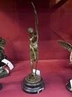 Bronze Statue Woman Dancer Sculpture Female Marble Art Decor Arms Rope Lady