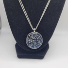 Kenneth Cole Necklace Double Strand Round Pendant Silver Tone W earrings Set