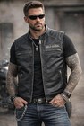 Iconic Harley Hd Men   s Passing Link Leather Biker Vest     Davidson Motorcycle 