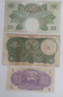 East Africa Lot Of 3 Banknotes  East African Currency Boad  British 