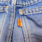 Vintage Orange Tab Levi Kids Denim Cut Off Shorts Size 8 21x6 Blue Stretch Flex