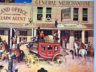 Andrew Loomis 1956 Wells Fargo Stage Coach Litho  safe And On Time   41 X 28