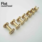 10 20 50pcs Stud Bind Rivet Brass For Leather Belt Wallet Chicago Screw Nail