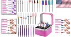30pcs Nail Art Drill Bits Set In Rhinestone Box - Perfect For Home Or Salon Use