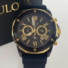 New Bulova Marine Star -98b278- Men s Chronograph Quartz Watch Black Dial 44 Mm