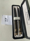 Vtg Set Of Parker Classic Ball Pen   Mechanical Pencil Case Ballpoint Black Gold