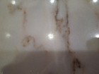Vintage French Louis Xv Style Ebonozed   Gilt Demi-lune Serpentine Marble Top   