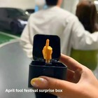 Funny Middle Finger Box Gag Gift Halloween Christmas Novelty Desk Office Decor