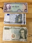 Lot Of Paper Money - Euro  Lire  Bank Of Jamaica Dollar 