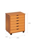 Rolling Storage Cart 6 Drawers Tool Organizer Shop Cabinet Garage Casters Office