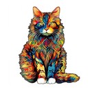 Cat Wooden Jigsaw Puzzles Wooden Puzzle For Adults Kids  Animal Wood Cut Puzzles