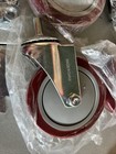 Set Of 4 Polyurethane 5    Stem Caster Wheels 3 8   -16 Thread Heavy Duty