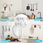 2 Pack Wall Mount Coat Rack 6 Hook Stainless Steel Wall Hooks Organizer Bathroom