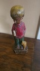 Anri Vintage Wood Figurine Boy With Cat Hand-carved Italy 10 