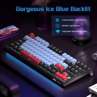 75  Mechanical Gaming Keyboard Blue Led Backlit Keyboard With Brown Switches    