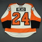 2013-14 Matt Read Philadelphia Flyers Game Used Worn Nhl Hockey Jersey Meigray