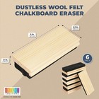 6 Pack Chalkboard Eraser Wool Felt Dustless Blackboard Cleaner For School 5x2 3 