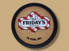 Tgi Fridays Pa Pubs Inc 14  Cork-lined Beverage Serving Tray Black Round