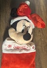 Minnie Mouse Stocking- Animated Ears And Plays    santa Clause Comes Tonight   