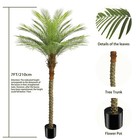 2 Pack 7ft Artificial Areca Palm Tree  Fake Tropical Palm Plant Indoor Outdoor