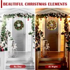 24inch Pre-lit Artificial Christmas Wreaths W led Light For Indoor Outdoor Decor