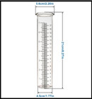 7 Capacity Rain Gauge Glass Replacement Tube With Lip For Yard Garden 2pack