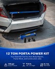 12 T Hydraulic Porta Power Jack Air Pump Lift Ram Body Frame Repair Kit Portable