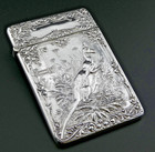 Stunning Antique Edwardian Sterling Silver Kangaroo Card Case Crisford   Norris