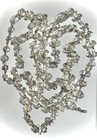 Vtg Czech Faceted Crystal Glass Bead Necklace 60    Long Flapper Antique Clear Ret