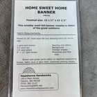 Home Sweet Home Woodsy Wool Felt Banner Pattern New 15 1 2  X 23 1 2   pe102