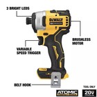 Dewalt Atomic 20v Max 1 4 In Impact Driver Brushless Tool Only Dcf809b