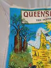 Vintage Queensland Australia Pure Linen Kitchen Tea Towel By Heil New Nos