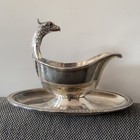 Christofle Malmaison Eagle Silveplate Gravy sauce Boat French Empire Napoleonic