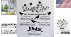Inspirational 2-piece Bible Verse Wall Decals With Birds - Diy Home Decor