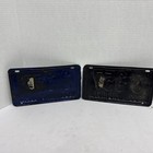 Vintage Rare 1937 Michigan Black And Blue Matching License Plate