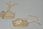 Vintage Mrs  Day s Ideal Baby Crib Shoes Size 2 Cream-pink Satin Lace Rose