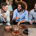 Wooden Coasters For Drinks - Natural Wood Drink Coaster Set For Drinking Glasses