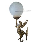Antique Vintage Art Deco Nouveau Brass Mermaid Wall Sconces Lamp Fixture