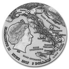2017 Niue 2 Oz Silver Coin Great Commanders Spartacus Slave Revolt Antiqued