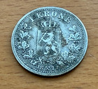 Norway 1877 Silver 1 Krone Nice Circulated