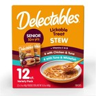  4 Pack  Delectables Stew Senior 10  Variety Pack Lickable Cat Treats  12-pack