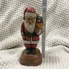 Vtg Folk Art Santa Claus 8 1 2    Hand Painted Christmas Figure German