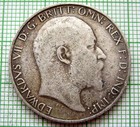 Great Britain Edward Vii 1907 Florin - 2 Shillings  Standing Britannia  Silver