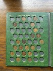 Vintage Whitman 9204 Green Coin Folder Album Lincoln Cent Coins Over 110 Coins