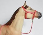 Breyer Model Horse Halter Set  traditional 1 9 Scale   standard coral Pink  1