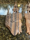 Pair Of Vintage Wood Carved Thai Goddess Deity 10-1 2    Tall
