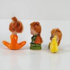 3 Vtg Ceramic Pixies Red Orange Hair Doll Elf Japan National Potteries Co  