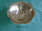 Tiffany Sterling Silver  Dish Bowl Lotus 6 5    Nuts  Candy 8 3 Oz   With Pouch